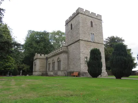 Photo of St John the Evangelist's Church, Shobdon, a church in Herefordshire, central England.
