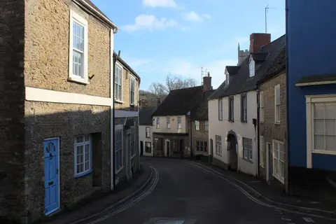Photo of Bruton, a village in Somerset, south west England.