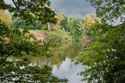 Photo of Lymm Dam, a Lake in Cheshire, north west England.