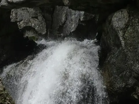 Photo of Janet's Foss, a waterfall near Malham in the Yorkshire Dales, North Yorkshire, northern England.