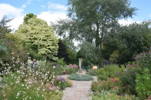 Photo of Burrow Farm Gardens, a garden near Dalwood in the Blackdown Hills, Devon, south west England.