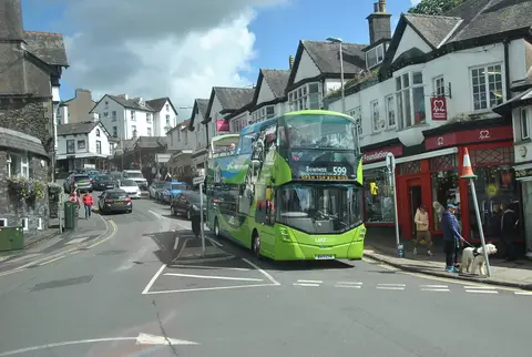 Photo of Bowness-on-Windermere, a village in the Lake District, Cumbria, north west England.