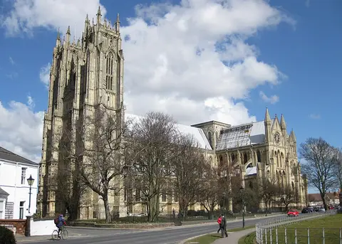 Photo of Beverley Minster, a church in East Riding of Yorkshire, northern England.