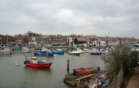 Photo of Lymington, a village in Hampshire, south east England.