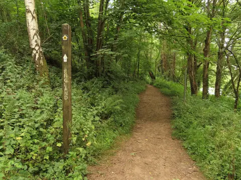Photo along the Wye Valley Walk, a 136-mile long-distance path running from Chepstow to Plynlimon, Wales and England.