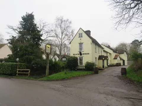 Photo of The Black Horse (Brent Pelham), a pub in Hertfordshire, eastern England.
