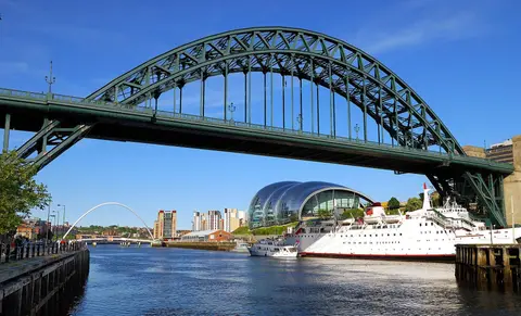 Photo of Tyne Bridge, a landmark near Newcastle upon Tyne, Tyne and Wear, north east England.