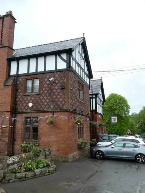 Photo of The Grosvenor Arms, a pub near Aldford, Cheshire, north west England.