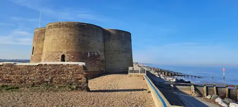 Photo of Martello Tower CP, a folly near Aldeburgh, Suffolk, eastern England.