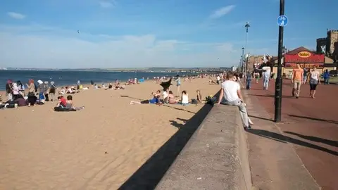 Photo of Portobello Beach, a beach in Edinburgh, central Scotland.