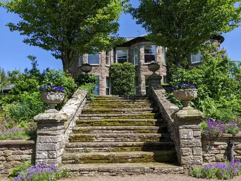 Photo of Brobury House Gardens, a garden near Bredwardine, Herefordshire, central England.