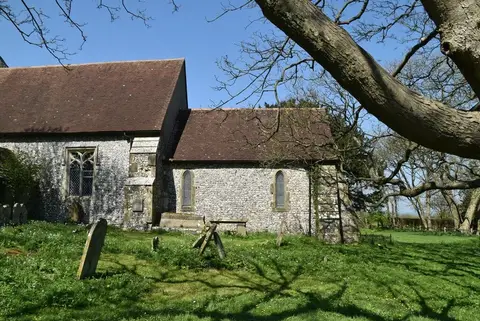 Photo of St Michael's (Plumpton), a church in the South Downs, East Sussex, south east England.