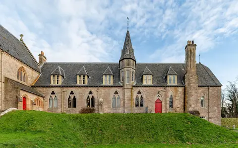 Photo of Cathedral of the Isles, a church near Millport, North Ayrshire, southern Scotland.