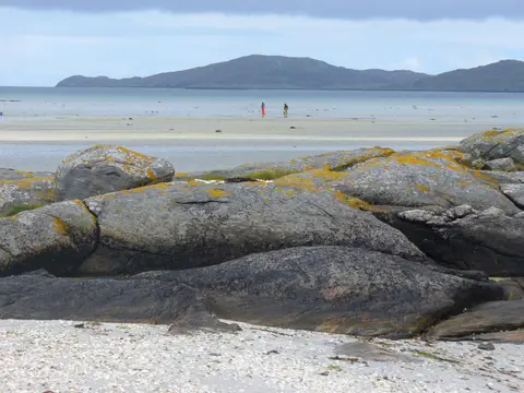 Photo of Seal Bay (Traigh Tuath), a beach near Eoligarry, Na h-Eileanan Siar, the Scottish Highlands and Islands.