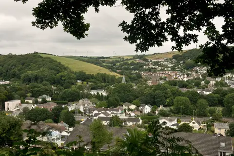Photo of Braunton, a village in Devon, south west England.