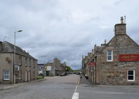 Photo of Tomintoul, a village in the Cairngorms, Moray, the Scottish Highlands and Islands.