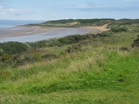 Photo of Gullane Bents, a beach in East Lothian, central Scotland.