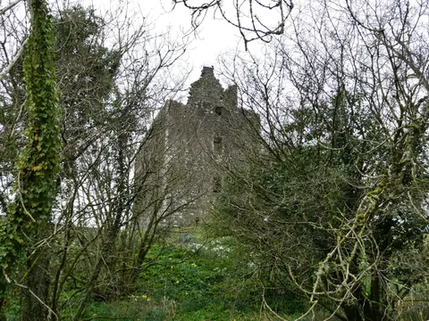 Photo of Cardoness Castle, a ruined castle near Gatehouse of Fleet in the Fleet Valley, Dumfries and Galloway, southern Scotland.