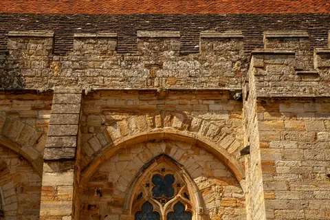Photo of Penshurst Place, a Grade I registered house & garden in the High Weald, Kent, south east England.
