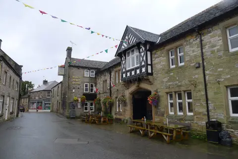Photo of Youlgreave, a village in the Peak District, Derbyshire, central England.