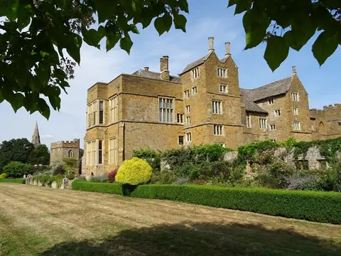 Photo of Broughton Castle, a ruined castle near South Newington, Oxfordshire, south east England.