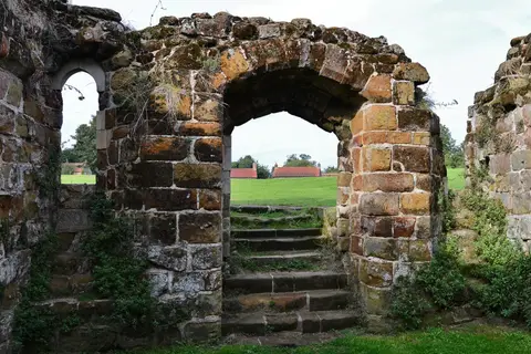 Photo of Bolingbroke Castle, a ruined castle near Old Bolingbroke, Lincolnshire, central England.