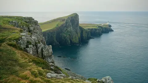 Photo of Neist Point Lighthouse, a lighthouse near Glendale, Highland, the Scottish Highlands and Islands.