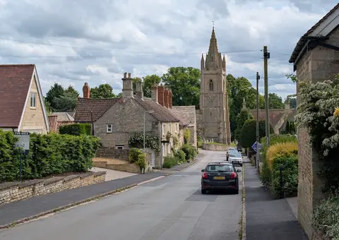 Photo of Empingham, a village in Rutland, central England.