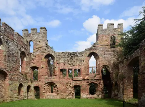 Photo of Acton Burnell Castle, a ruined castle near Cardington, Shropshire, central England.