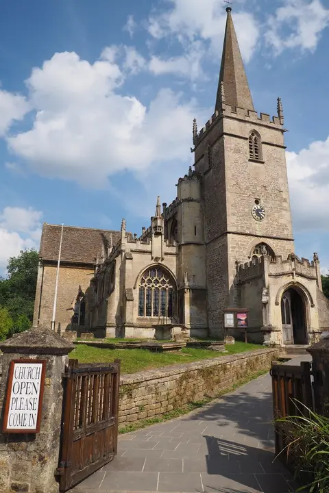 Photo of St Cyriac's Church, Lacock, a church in Wiltshire, south west England.