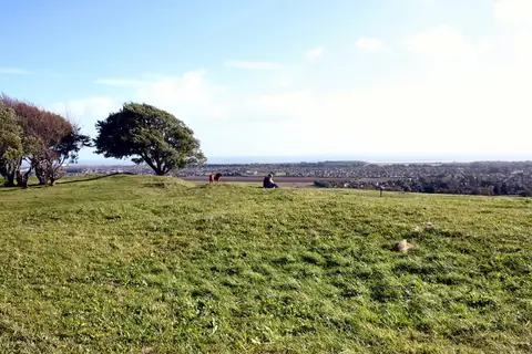 Photo of Highdown Hill, a country estate near Findon in the South Downs, West Sussex, south east England.