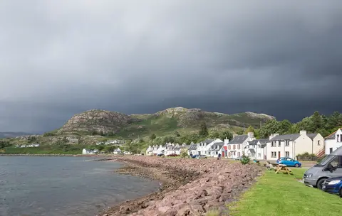 Photo of Shieldaig, a village in the Wester Ross, Highland, the Scottish Highlands and Islands.