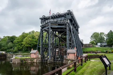 Photo of Anderton Boat Lift, a landmark near Great Budworth, Cheshire, north west England.
