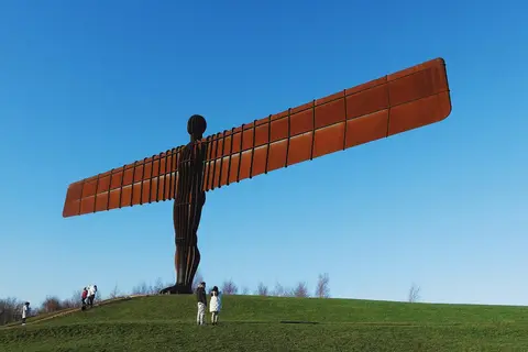 Photo of Angel of the North, a landmark near Chester-le-Street, Tyne and Wear, north east England.