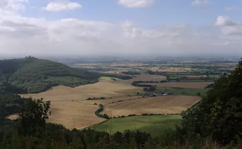 Photo: Sutton Bank, a viewpoint near Coxwold in the North York Moors, North Yorkshire, northern England.