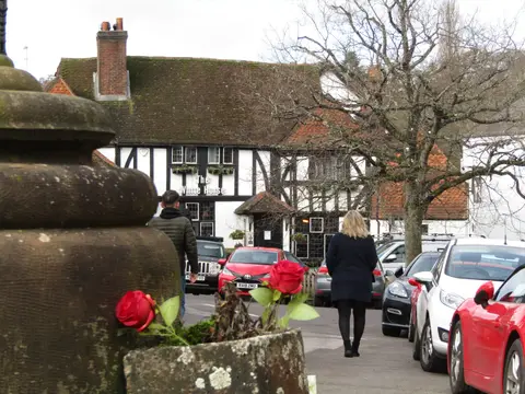 Photo of The White Horse (Shere), a pub in Surrey, south east England.