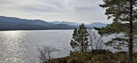 Photo of Loch Beinn a' Mheadhoin, a reservoir near Tomich in Glen Affric, Highland, the Scottish Highlands and Islands.