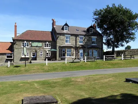 Photo of The Fox and Hounds, a pub near Ainthorpe in the North York Moors, North Yorkshire, northern England.