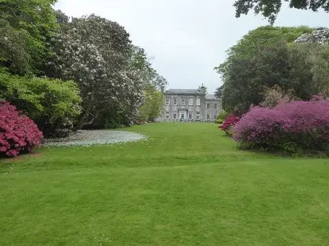 Photo of Trewithen, a Grade II* registered house & garden near Portloe, Cornwall, south west England.