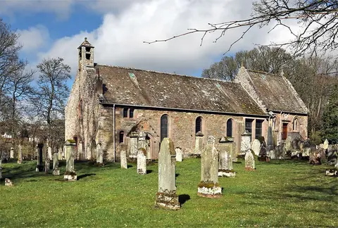 Photo of Bowden Kirk, a church in the Scottish Borders, southern Scotland.