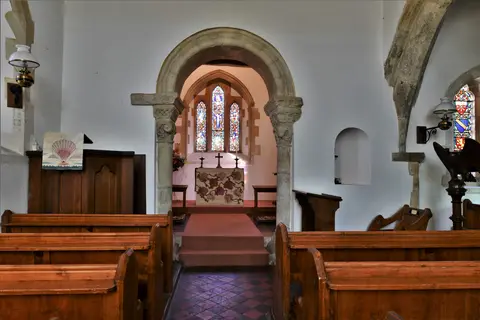 Photo of St James, Selham, a church in the South Downs, West Sussex, south east England.