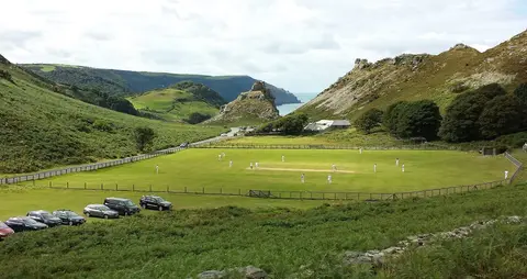 Photo of Lynton, a village in Exmoor, Devon, south west England.