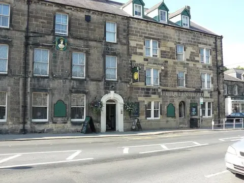 Photo of The Queens Head, a pub near Rothbury, Northumberland, north east England.