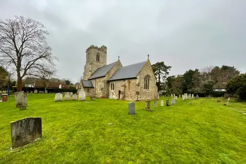 Photo of All Saints' Church, Willian, a church in Hertfordshire, eastern England.