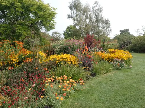 Photo of Merriments Gardens, a garden near Hurst Green in the High Weald, East Sussex, south east England.