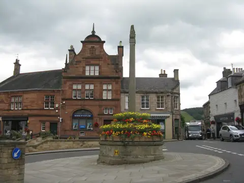 Photo of Melrose, a village in Eildon and Leaderfoot, the Scottish Borders, southern Scotland.