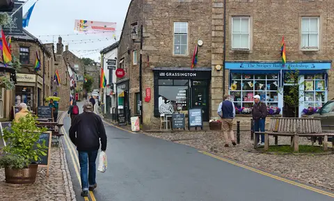 Photo of Grassington, a village in the Yorkshire Dales, North Yorkshire, northern England.