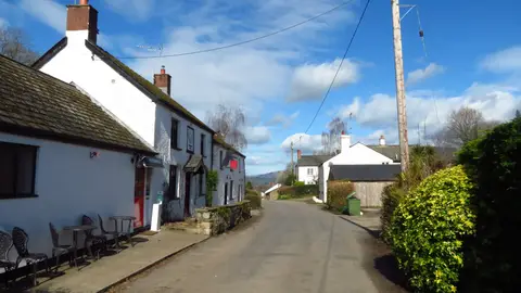 Photo of Bettws Newydd, a village in Monmouthshire, south east Wales.