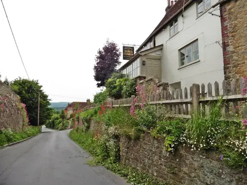 Photo of The Horse Guards Inn, a pub near Tillington in the South Downs, West Sussex, south east England.