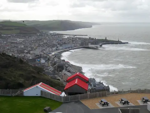 Photo: Constitution Hill, a viewpoint near Aberystwyth, Ceredigion, mid Wales.